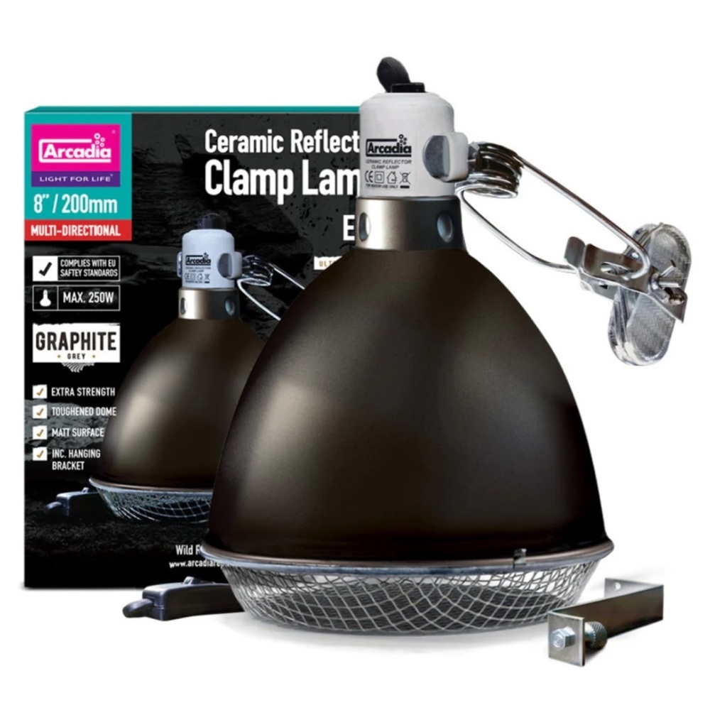Arcadia Graphite Ceramic Clamp Lamp
